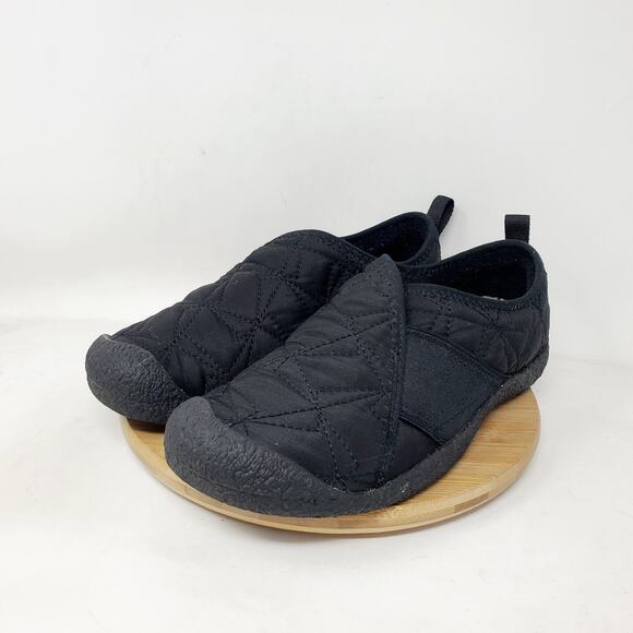 KEEN Howser Shoes Womens 9 Black Quilted Wrap Sneaker Comfort Slip On Mocassin - Picture 2 of 13
